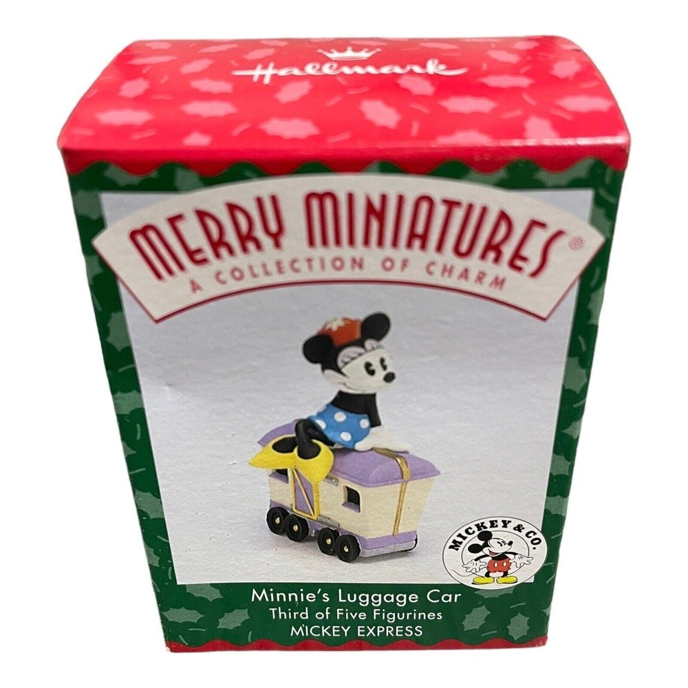 1998 Hallmark Merry Miniatures Minnies Luggage Car Mickey Express‎ 3 Of 5